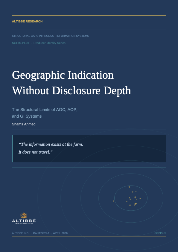 SGPIS-PI-01 cover — Geographic Indication Without Disclosure Depth